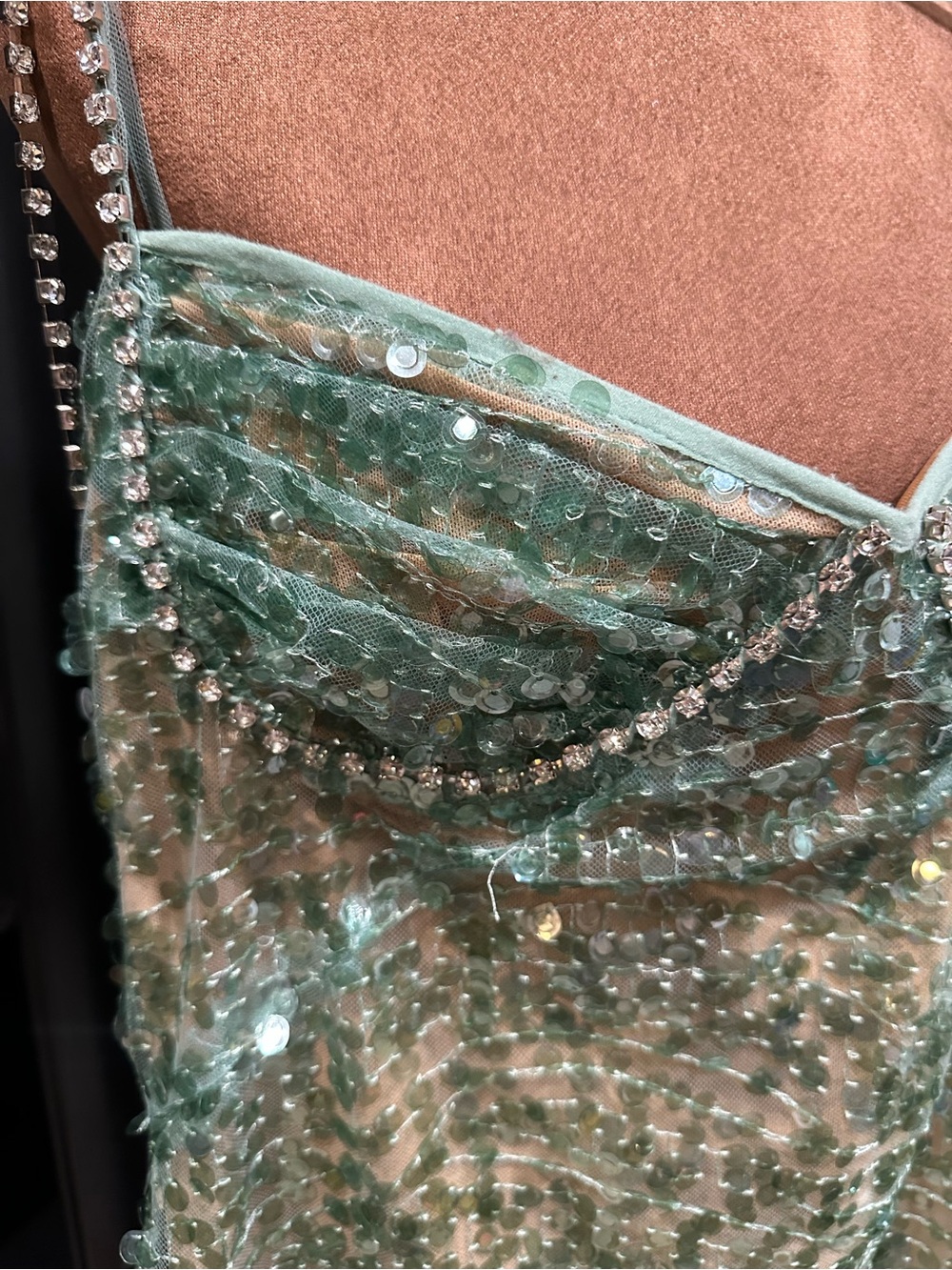 Fashion Nova “Mermaid Kisses” Sequin Mini Dress – Mint – Size XL – NWOT - Picture 3 of 14